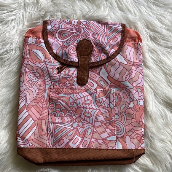 Abstract Pink Mini Backpack - Picture 3 of 7